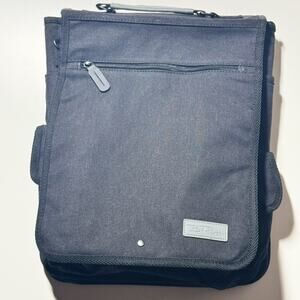 Bella Russo 14" Black Canvas Laptop Messenger Bag & Strap - NWOT